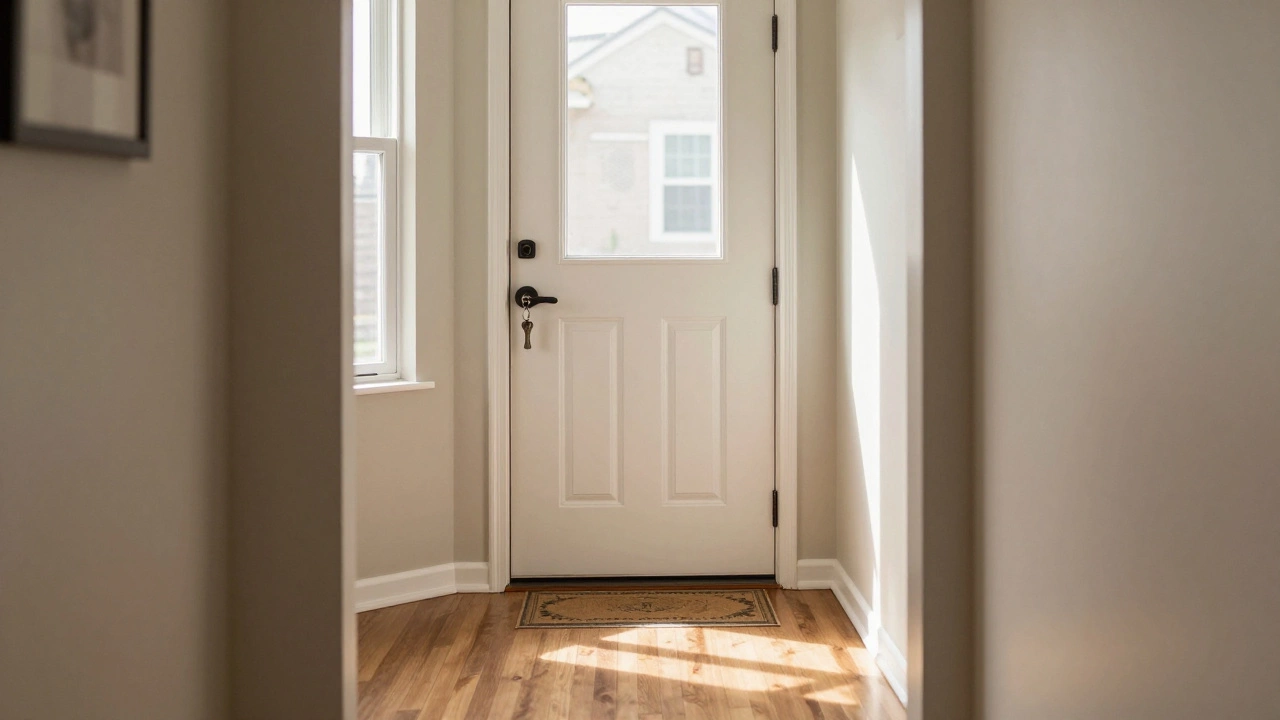 Apartment front door interior view emphasizing tenant privacy boundaries