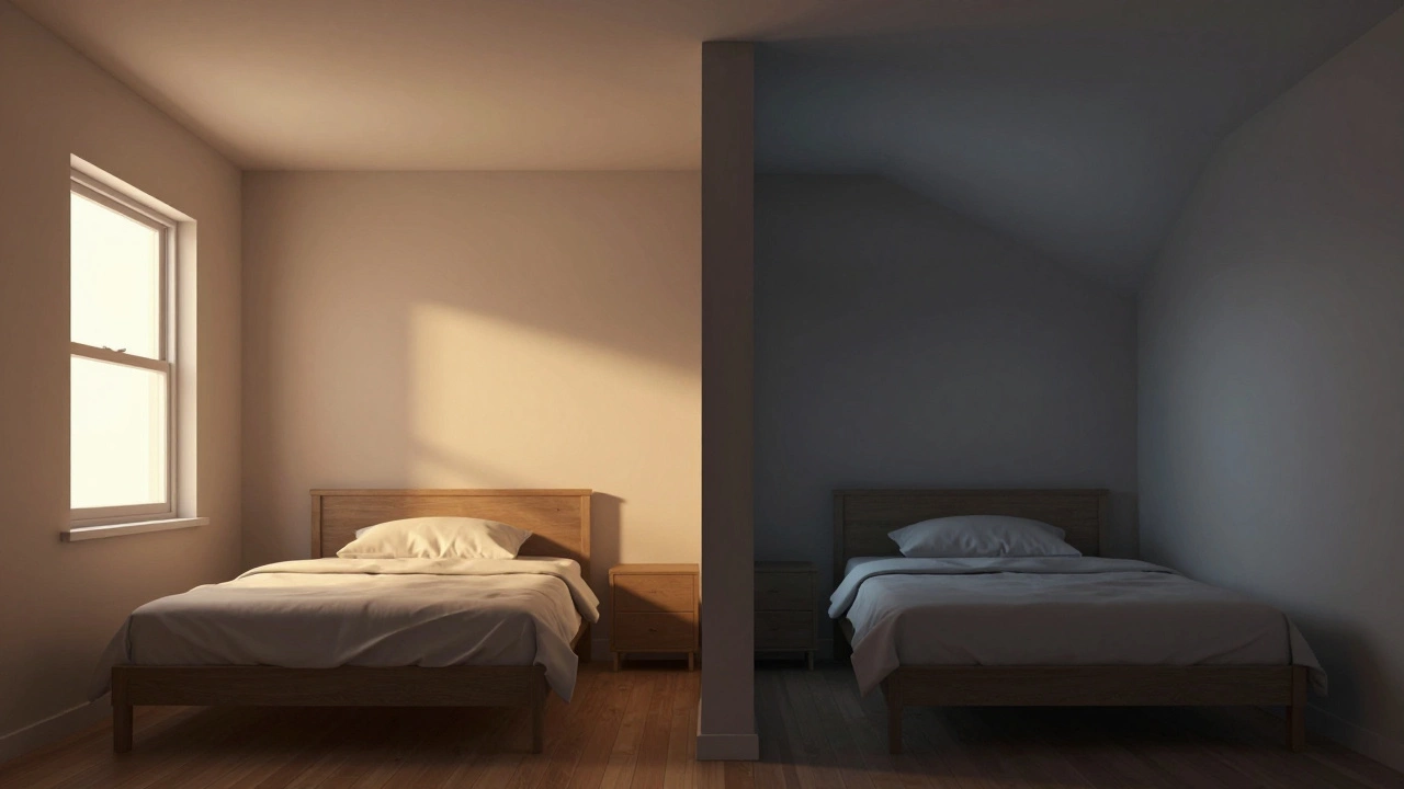 Comparison of compliant vs non-compliant bedroom layouts